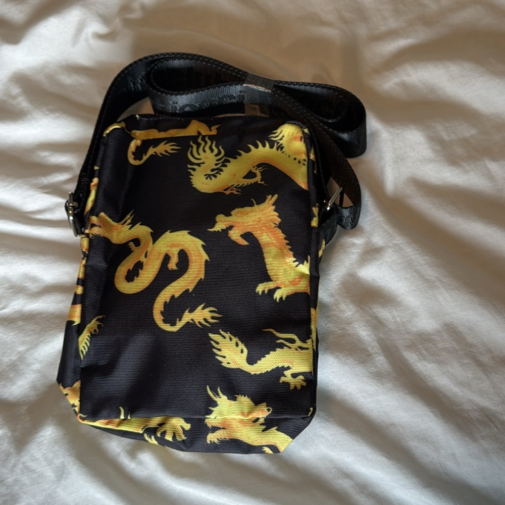 NWT Anti Social Social Club Black and Yellow Belt Bag - Picture 2 of 3